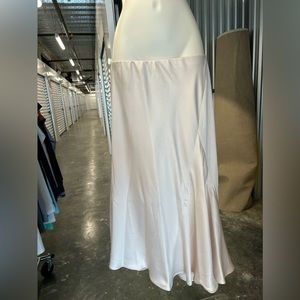 Express cream high waist satin midi skirt XS/S